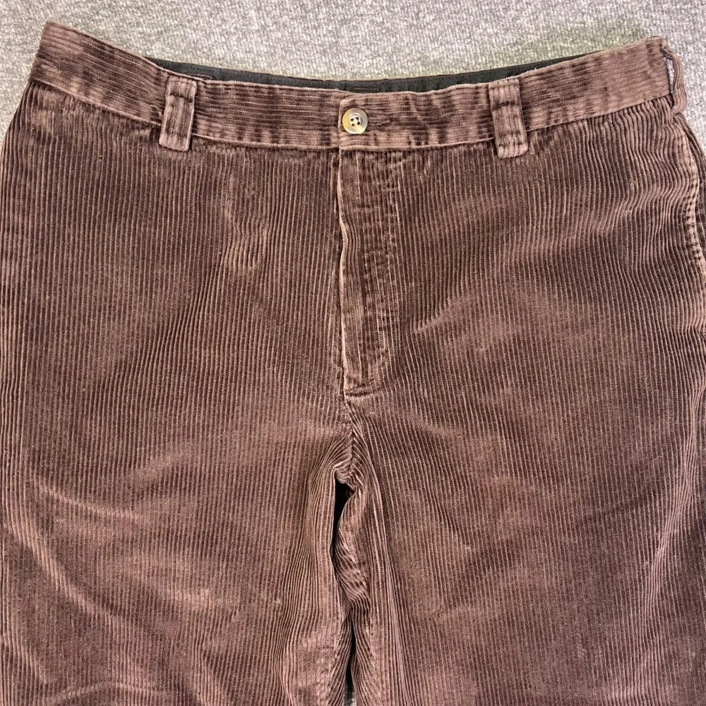 LL Bean Corduroy Pants Mens 35x31 Brown Classic Fit Casual Heritage Outdoors